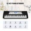 61 Key Electronic Keyboard Electric Piano with 24 Demo Songs LED Screen Music Stand Melodic