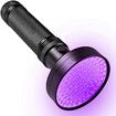 Black Light Flashlight 100 LED Lamp Blacklight Inspection Pet Urine & Stains 385-395nm LEDs Spot Counterfeit Money Leaks