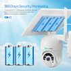 PTZ Security Camera Home CCTV House Solar Wireless WiFi Surveillance System Outdoor Batteries