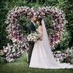 Wedding Arch Backdrop Stand Balloon Display Flower Holder Heart Shape Birthday Party Anniversary Decoration Metal Frame 2M