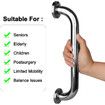 Shower Grab Bar,Stainless Steel Bathroom Grab Bar,Shower Handle,Bath Handle,Grab Bars Senior for Bathroom (12 Inch/2 Pack)