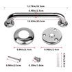 Shower Grab Bar,Stainless Steel Bathroom Grab Bar,Shower Handle,Bath Handle,Grab Bars Senior for Bathroom (12 Inch/2 Pack)