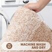 Bath Mats Rug Non-Slip Plush Shaggy Bath Carpet Machine Wash Dry for Bathroom Floor-48*78cm Beige