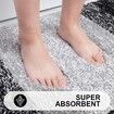 Bath Mats Rug Non-Slip Plush Shaggy Bath Carpet Machine Wash Dry for Bathroom Floor-48*78cm Black