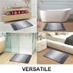 Bath Mats Rug Non-Slip Plush Shaggy Bath Carpet Machine Wash Dry for Bathroom Floor-51*76cm Grey