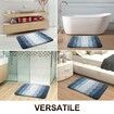 Bath Mats Rug Non-Slip Plush Shaggy Bath Carpet Machine Wash Dry for Bathroom Floor-40*60cm Blue