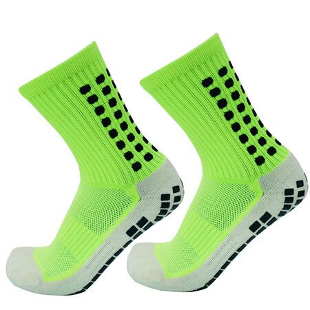 New 2023 Professional Anti Slip Men Football Socks Riding Cycling Sport Socks Nylon Breathable Running Socks Color Green