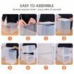 12Pcs Shoe Box Storage Case Clear Boxes Sneaker Display Plastic Extra Large Stackable Container Unit Transparent Organizer