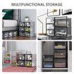 12PCS Shoe Storage Box Sneaker Display Case Plastic Clear Boxes Stackable Organizer Transparent Container Unit Extra Large