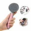 Cat Dog Grooming Kitten Slicker Brush Pet Self Cleaning Shedding Comb Massage Combs for Cats(Pink)