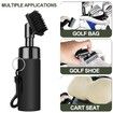 Golf Club Brush Spray Water Bottle,Golf Brush Holds 5 OS Water,Best Golf Gifts for Men,The Indispensable Golf Accessories for Men (Black)