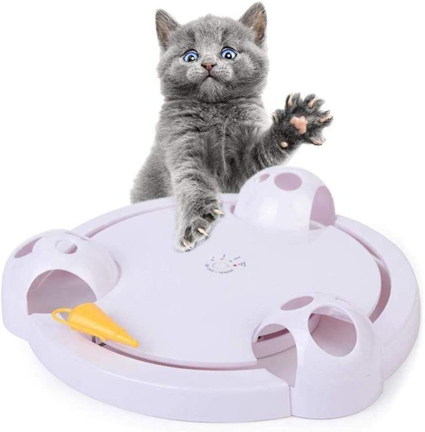 Cat Toy, Interactive Automatic Toy for Cat or Kitten, Adjustable Electronic Battery Operated Toy