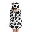 Wearable Blanket Hoodie for Kids Girls Boy 4-12YR Cute Animal Oversized Cold-proof clothing Super Soft Comfortable Warm Flannel with Pockets Cow