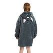 Wearable Blanket Hoodie for Kids Girls Boy 4-12YR Cute Animal Oversized Cold-proof clothing Super Soft Comfortable Warm Flannel with Pockets Husky