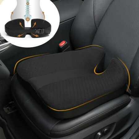 Car Seat Cushion Pad Memory Foam Heightening Wedge Driver Seat