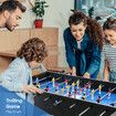 Foosball Soccer Table Gaming Desk Competition Football Game Balls Tabletop Indoor Sports Kids Toys Family Entertainment Home Party Wheels 136cm