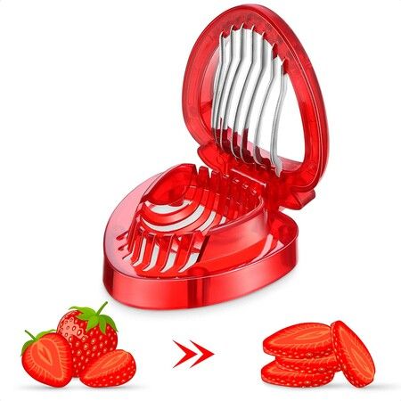 Strawberry Cutter Slicer,Banana Slicer Cutter Press Fruit Cutting