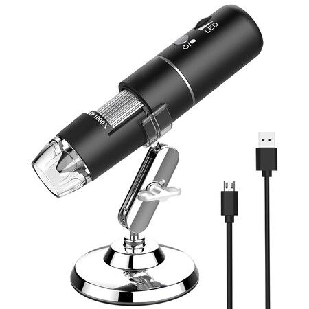Wireless Digital Microscope USB Handheld HD Inspection Camera 50x-1000x Compatible with iPhone Android Windows