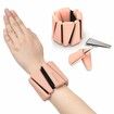 Adjustable Women Men Button Wrist Bangles for  Workout Resistance Weights for Exercises, Walking, Dance, Jogging, Yoga, 1 LB Each, 2 Per Set pink