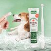 Dog Cat Dental Care Hygiene Brushes Teeth Cleaning Reduces Plaque & Tartar Buildup for Puppies  Contains Toothbrush & Fingerbrush Vanilla