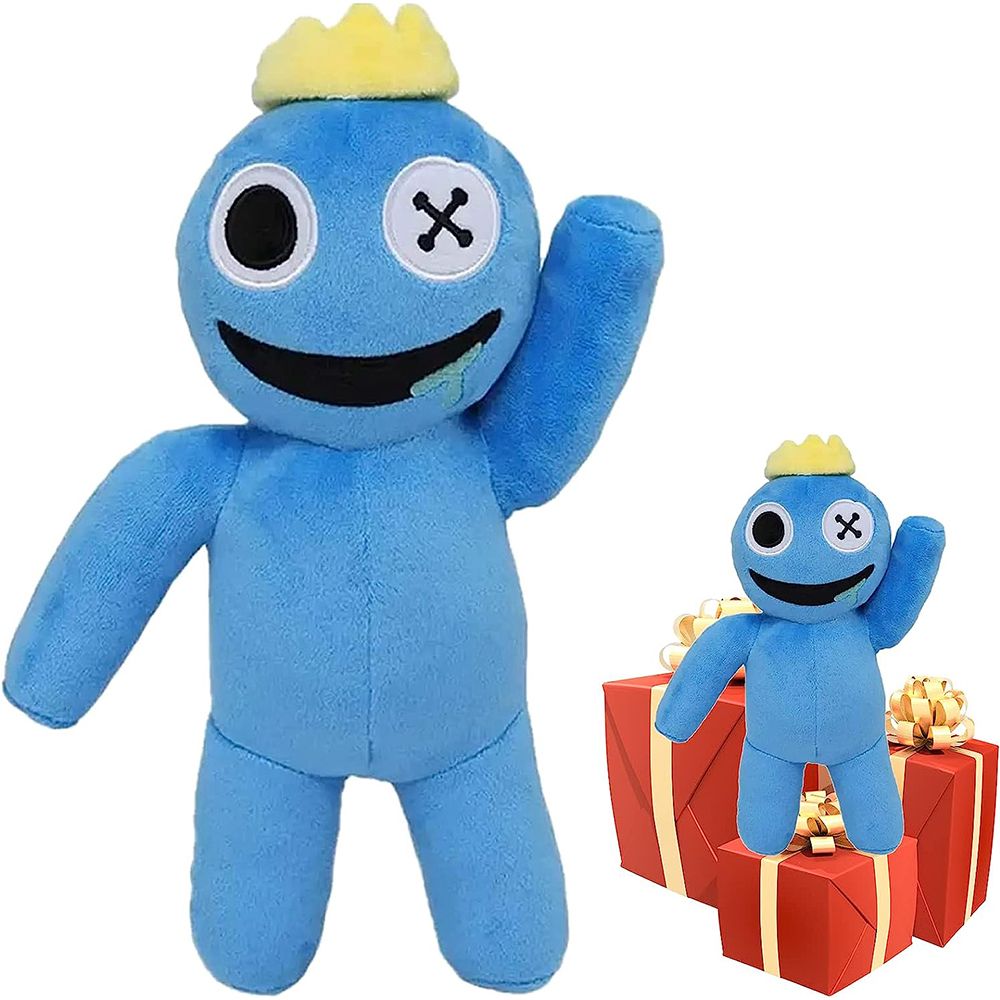 Rainbow Friends Plush Blue Plush Throw Cushion Toy Rainbow Friends Toy ?for Game Lovers Soft for Boys and Girls