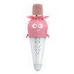 Microphone with Bluetooth Speaker  Flower Carrot Karaoke for Children Gift LED Voice Modulation Pairing with Smartphone Color Pink