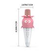 Microphone with Bluetooth Speaker  Flower Carrot Karaoke for Children Gift LED Voice Modulation Pairing with Smartphone Color Pink