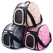 Foldable Pet Dog Carrier Cage Collapsible Travel Kennel Outdoor Shoulder Bag for Puppy Dog Cat (M,Beige)