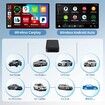 Wireless Carplay Adapter & Android Auto Wireless Adapter 2in1 2023 Independent Dual System Plug & Play 5.8GHz WiFi Stable Connection Online Update for Apple iOS 10/Android 11 or Above