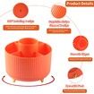 Desk Pencil Pen Holder,5 Slots 360°Degree Rotating Pencil Pen Organizers for Desk,Desktop Storage Stationery Supplies Organizer,Cute Pencil Cup Pot for Office,School,Home,Art Supply (Orange)