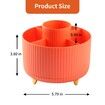 Desk Pencil Pen Holder,5 Slots 360°Degree Rotating Pencil Pen Organizers for Desk,Desktop Storage Stationery Supplies Organizer,Cute Pencil Cup Pot for Office,School,Home,Art Supply (Orange)