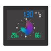 Bathroom Digital Wall Timer Clock for Countertop Wall Cooking Black Waterproof Kitchen Bathroom Wall Decoration Color Black