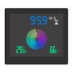 Bathroom Digital Wall Timer Clock for Countertop Wall Cooking Black Waterproof Kitchen Bathroom Wall Decoration Color Black