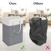 Laundry Basket Hamper Large Collapsible Laundry Hamper with Easy Carry Handles,Freestanding Clothes Hampers for Laundry,Bedroom,Dorm,Clothes,Towels,Toys (75L,Clover Grey)