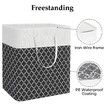 Laundry Basket Hamper Large Collapsible Laundry Hamper with Easy Carry Handles,Freestanding Clothes Hampers for Laundry,Bedroom,Dorm,Clothes,Towels,Toys (100L,Clover Black)