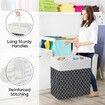 Laundry Basket Hamper Large Collapsible Laundry Hamper with Easy Carry Handles,Freestanding Clothes Hampers for Laundry,Bedroom,Dorm,Clothes,Towels,Toys (100L,Clover Black)