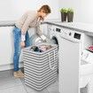 Laundry Basket Hamper Large Collapsible Laundry Hamper with Easy Carry Handles,Freestanding Clothes Hampers for Laundry,Bedroom,Dorm,Clothes,Towels,Toys (100L,Grey)