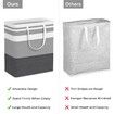 Large Laundry Basket,Waterproof,Freestanding Laundry Hamper,Collapsible Tall Clothes Hamper with Extended Handles for Clothes Toys in The Dorm and Family (Gradient Grey,2Pack,100L)