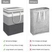 Large Laundry Basket,Waterproof,Freestanding Laundry Hamper,Collapsible Tall Clothes Hamper with Extended Handles for Clothes Toys in The Dorm and Family (Gradient Grey,2Pack,75L)