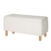 Artiss Storage Ottoman Blanket Box 99cm Teddy Fabric White