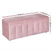 Artiss Storage Ottoman Blanket Box 103cm Velvet Pink