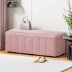 Artiss Storage Ottoman Blanket Box 103cm Velvet Pink