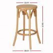 Artiss Bar Stool Rattan Seat Wooden