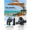 Instahut 3m Outdoor Umbrella w/Base Cantilever Beach Roma 360 Degree Tilt Beige