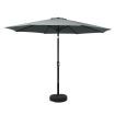 Instahut Outdoor Umbrella 3m Base Beach Pole Garden Tilt Sun Patio UV Charcoal