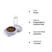 Dog Cat Bowls Pet Water Food Bowl Set with Auto Dispenser Bottle Detachable for Small Dogs Cats Rabbit-Purple