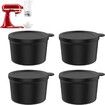 Replacement Plastic Ice Mold and Lid Compatible with Kitchenaid Ice Shaver Attachment (4 Pack)