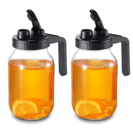 2pcs Pack Regular Mouth Mason Jar Flip Cap Lids (Jars Not Included)