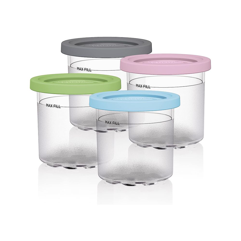 4 Pcs Compatible with Ninja NC299AMZ and NC300s Series Creami Ice Cream Makers, BPA Free