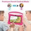 Veidoo Kids Tablet, 7 inch Android Tablet PC, 1GB RAM 16GB ROM, Safety Eye Protection Screen, Parental Control APP, Tablet with Silicone Case(Pink)